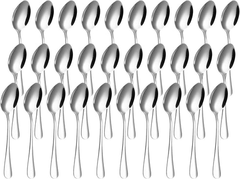 Suwimut 30 Pieces Demitasse Espresso Spoons, Mini Coffee Spoon, 4.4 Inches Stainless Steel Small Spoons for Coffee, Tea, Dessert, Appetizer, Ice C...