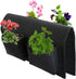 Hanging Railing Planter, 4 Pocket Vertical Planter Garden Plant Hanger Grow Bags, Both Sides Fence Fabric Hanging Planter Bag for Salads, Herbs, a...