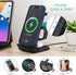 ORIA Wireless Charger, 3 in 1 Foldable Wireless Charging Stand, 15W Fast Wireless Charger, Compatible for iOS Phone 11/12/13/14/Pro/Max/i Watch/Ea...