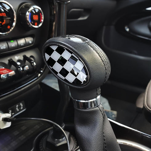 TOMALL Car Gear Shift Knob Cover Compatible with Mini Cooper/Cooper S Clubman F54 F56 Hardtop F55 Hardtop 4-Door Convertible F57 Auto Shift Gear C...
