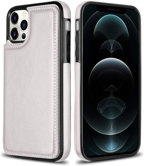 HianDier Wallet Case Compatible with iPhone 12 Pro MAX Case 5G 6.7-inch Slim Protective with Credit Card Slot Holder Flip Folio Soft PU Leather Ma...