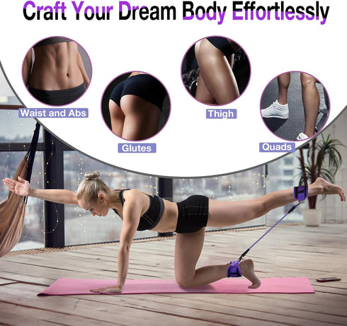 Ankle Resistance Bands with Cuffs, Ankle Bands for Working Out,Ankle Strap with 4PCS Exercise Band,Booty Workout Equipment for Kickbacks Hip,Butt ...