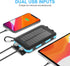 Annero Solar Charger, 38800mAh Power Bank, 15W Fast Charging Portable Phone Charger Waterproof External Battery Packs with Dual LED Flashlights, C...