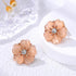 Holibanna Rhinestone Cherry Blossom Branch Pendant Necklace Earrings Stud Set Wedding Jewelry for Women Girls...