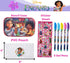 Innovative Designs Disney Encanto Pencil Case Set with Stickers and Gel Pens for Kids, Molded with Zip Closure, Pink...