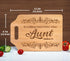 Aunt Gifts - Engraved Bamboo Cutting Board 12.3"L × 8.7"W × 0.4"Th - Gifts for Aunt, Aunt Birthday Gift...