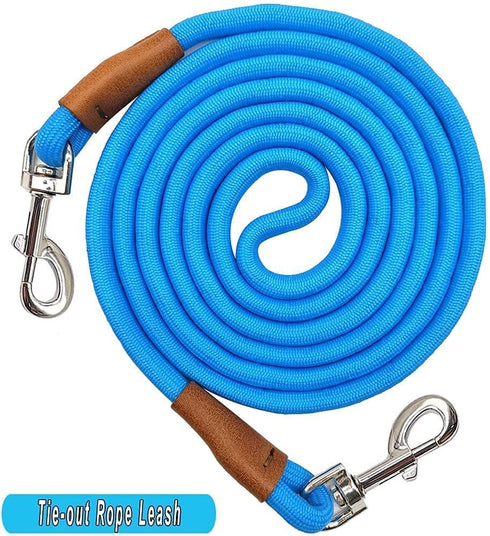 6 Foot Dog Tie Out Rope Leash, Heavy Duty Climbing Nylon Basic Leash for Camping, Indoor, Outdoor and Front Yard...