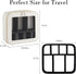 HBselect Clear Makeup Bag Travel Toiletry Bag with Double Zippers Makeup Organizer with Adjustable Dividers PU Leather Makeup Bags Waterproof Cosm...