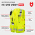 NoCry Premium Reflective Safety Vest for Men with Heavy Duty Stitching & Phone Pocket — ANSI Class 2 Safety Vest with Pockets — Ideal Neon Constru...