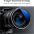 K&F Concept 58mm Circular Polarizer Filter with Lens Cap Cleaning Cloth Optical Glass Ultra Slim 18 Multi-Layer Coatings Polarizing Filter for Cam...