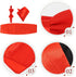 Kisangel 3pcs Cummerbund and Bow Tie Set Bow Tie Hanky Set Cummerbund, Bow Tie, Handkerchief for Party Wedding (Red)...