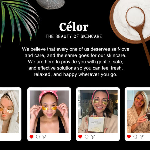 CÉLOR Eye Masks for Dark Circles, Puffiness & Eye Bags with Amino Acid & Collagen - Under Eye Patches Great for Bachelorette Party Favors, Swag Ba...