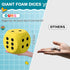 6 Inches Foam Dice Fun Filled Large Educational Toy Kawaii Giant Dice Decorative Eva Foam Jumbo Dice Big Square Building Blocks for Board Game Nig...