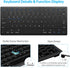 Wireless Bluetooth Keyboard and Mouse Set, Portable Slim Silent Cordless Keyboard and Mouse Combo Compatible with iPad/Mac/MacBook/Android/Windows...
