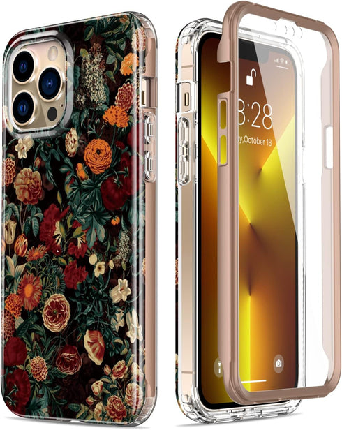 Esdot for iPhone 13 Pro Max Case with Built-in Screen Protector,Military Grade Cover with Fashion Designs for Women Girls,Protective Phone Case 6....