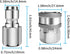 2 Sets NPT 3/8 Inch Pressure Washer Quick Connect Kit, Stainless Steel Male And Female Quick Connect Pressure Washer Fittings Pressure Washer Adap...