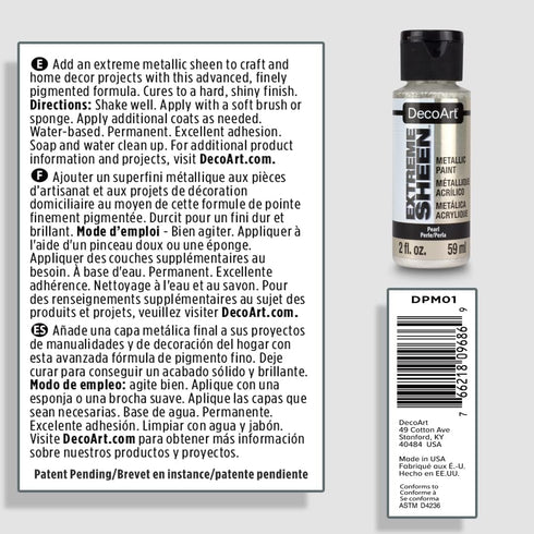DecoArt 2 Ounce, Pearl Extreme Sheen Acrylic Paint, 2 Fl Oz (Pack of 1)...