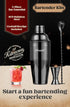 KITESSENSU Cocktail Shaker Set, Stainless Steel Martini Shaker Set with 24 Ounce Cocktail Mixer with Drink Shaker, Measuring Jigger, Bar Spoon & D...