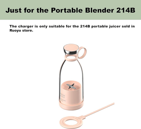 OTPEIR Personal Size Blender Charger, Portable Blender Charger, Battery Powered USB Blender Charger (Pink)...
