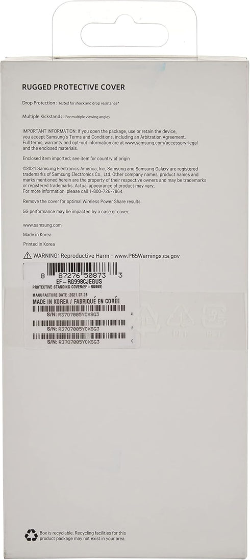 Samsung Galaxy S21 Ultra Case, Rugged Protective Cover - Silver (US Version)...