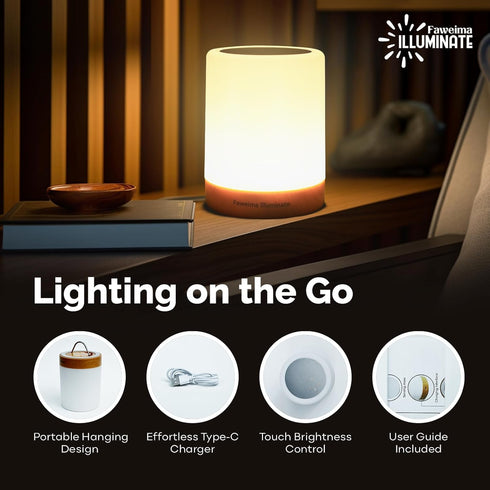 LED Night Light Touch Lamp - Recharge Glow Cordless Rechargeable Lamp | Night Light for Adults and Baby Night Lights for Nursery | Mini Lamp...