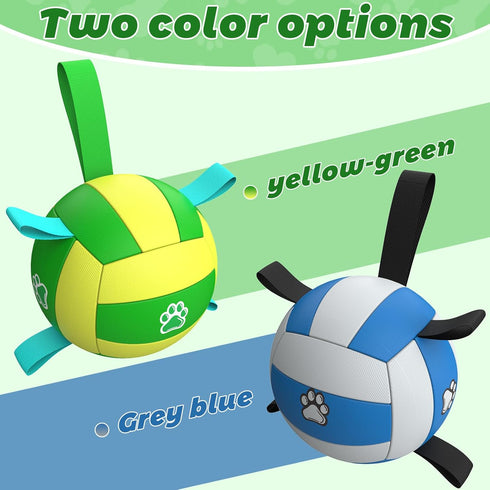Dog Balls Dog Toys - 8 inch Dog Volleyball with Straps, Outdoor Dog Toys for Large Medium Dogs, Summer Dog Water Toy, Herding Ball, Puppy Dog Birt...