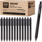 Black Pens Bulk, Ball Point Pens Black Smooth Writing Pens No Smear, Black Pens Ballpoint Pens Black Ink Pens Medium Point, Retractable Click Pens...