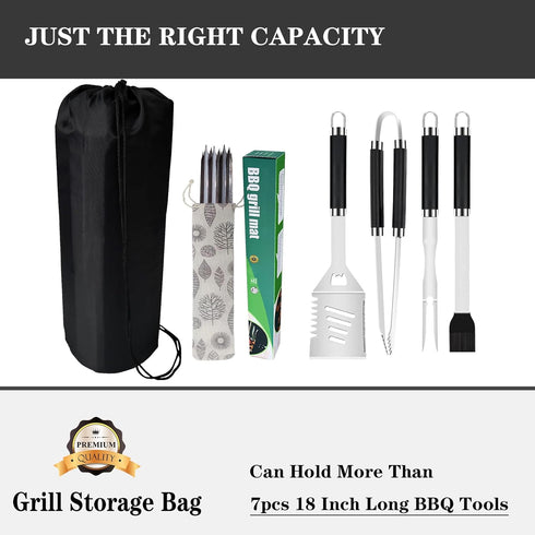 Grill Utensil Storage, Grilling Bags for Outdoor Grilling, Grill Tool Storage, Grill Tools BBQ Bag, Foldable Grill Bag for Camping and Hiking BBQ....