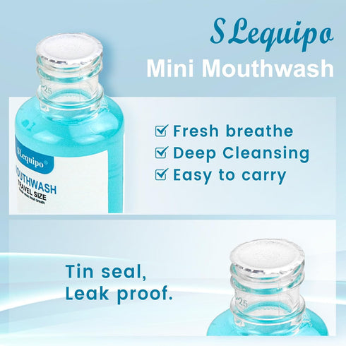 25 Travel Size Mouthwash Bulk Mini Mouthwash, Fresh Mint Portable Mouthwash Individual 1.2oz/35ml Mouthwash Bottles for Travel Toiletry Kits...