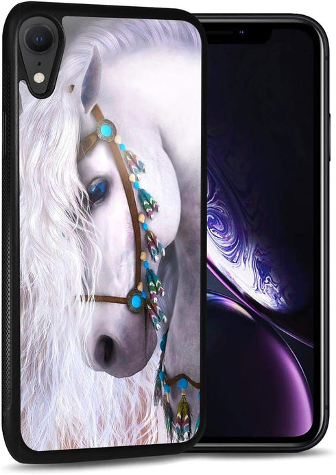 for iPhone Xs MAX, Art Design Soft Back Case Phone Cover, HOT12320 White Horse Princess 12320...