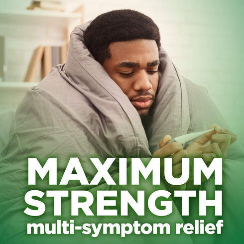 Amazon Basic Care Tussin Severe CF Max Syrup, Multi-Symptom Cough, Cold and Flu Liquid Medicine, Non-Drowsy, Relieves Cough, Sore Throat, Body Ach...