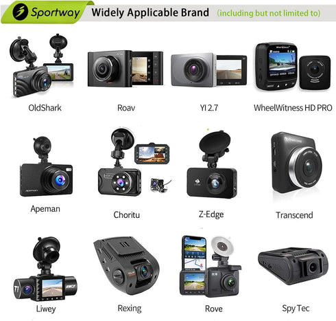Sportway S60 Dash Cam Mirror Mount with 10pcs Joints Kit for Rove APEMAN CHORTAU Roav Nexar iiwey YI Z-Edge Old Shark Rexing KDLINKS Falcon Zero T...