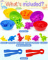 Counting Dinosaurs Montessori Toys for 3 4 5 Years Old Boys Girls, Toddler Preschool Learning Activities Toys for Kids Ages 2-4, 3-5, 4-8, Birthda...
