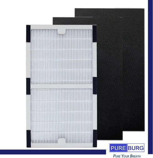 PUREBURG IAF-H-100C True HEPA Replacement Filter Compatible with Idylis IAF-H-100C IAP-10-200 IAP-10-280 Air Purifiers, H13 Activated Carbon Air C...