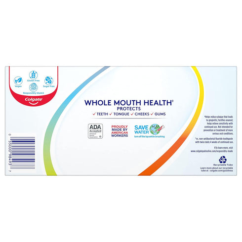 Colgate Total Toothpaste with Stannous Fluoride and Zinc, Multi Benefit Toothpaste with Sensitivity Relief and Cavity Protection, Deep Clean - 4.8...