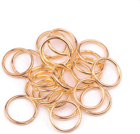 YAKA 1200pcs 9mm Gold Plated Iron Open Jump Rings Connectors Bulk for DIY Craft Earring Necklace Bracelet Pendant Choker Jewelry Making Findings a...