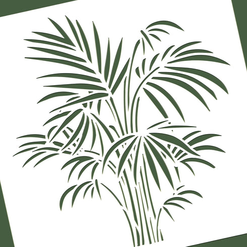 BENECREAT 12x12" Tropical Plant Painting Stencils, Leaf Pattern Reusable Plastic Drawing Stencils DIY Square Templates for Painting on Scrapbook F...