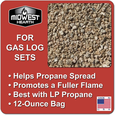 Midwest Hearth Vermiculite Granules for Gas Logs - 12 oz Bag...