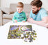 LELEMON Puzzles for Kids Ages 4-8,Dinosaur 100 Piece Puzzles for Kids,Educational Kids Puzzles Jigsaw Puzzles in a Metal Box,Children 100 Piece Pu...
