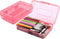 Pencil Box, Large Capacity Clear Pencil Case, 1 Pack Hard Pencil Case, Clear Crayon Box with Snap-tight Lid Stackable Design, Plastic Storage Box ...