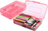 Pencil Box, Large Capacity Clear Pencil Case, 1 Pack Hard Pencil Case, Clear Crayon Box with Snap-tight Lid Stackable Design, Plastic Storage Box ...