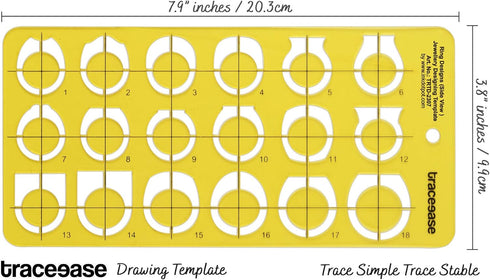 Traceease Ring Design Side View Jewelry Templates Drafting Tools Jewellery Designing Stencils...