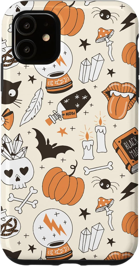 iPhone 11 Vintage Witchy Magical Spiritual Crystals For Halloween 2023 Case...
