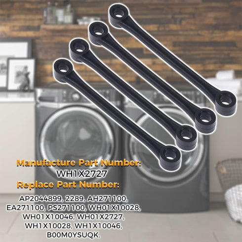 WH1X2727 Washer Dampening Strap Rubber Tub, Replacement for GE, Hotpoint, Kenmore, Sears, RCA, Replace WH1X10046 AP2044899 PS271100 (Pack of 4)