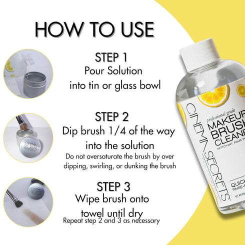 Cinema Secrets Professional Makeup Brush Cleaner, Lemon...