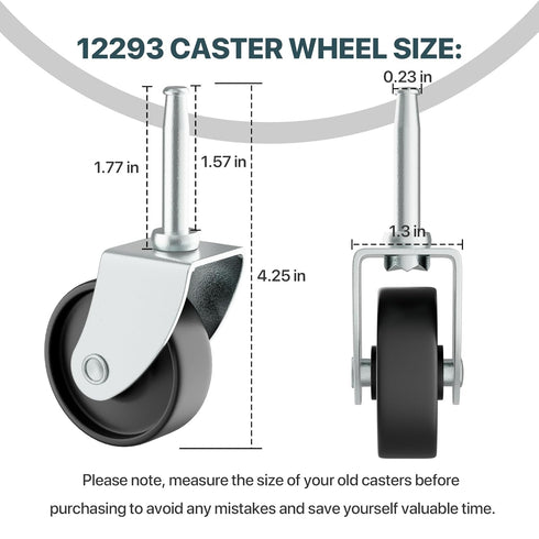 12293 Replacement Wet Dry vacuums Caster wheel Compatible with for Ridgid DeWALT Craftsman,Shop Vac Casters Replacement Parts...