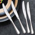 Dinner knife 4 Pieces Stainless Steel Butter Knife Set, Silver...