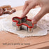 3pcs Gingerbread Man Cookie Cutters Set Gingerbread Boy Shape Mould with Red Environmental PVC...