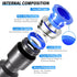 TAILONZ PNEUMATIC 60 pcs Straight Push Connectors Plastic Quick Release Connectors Air Line Fittings for 1/8 5/32 1/4 5/16 3/8 1/2Tube (2 Way)...