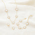 Four Leaf Clover Necklace Bracelet and Stud Set for Women Lucky Flower Gold Plated Jewelry...